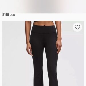 Lululemon Black Flared Yoga Pants size 4